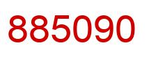 Number 885090 red image