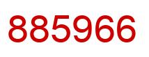 Number 885966 red image