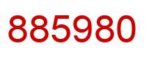 Number 885980 red image