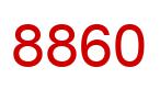 Number 8860 red image