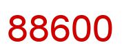 Number 88600 red image