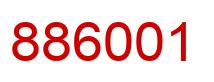 Number 886001 red image