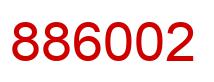 Number 886002 red image