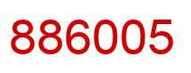 Number 886005 red image
