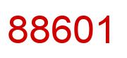 Number 88601 red image