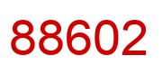 Number 88602 red image