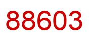 Number 88603 red image