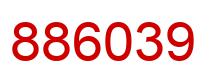 Number 886039 red image
