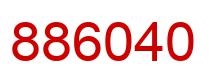 Number 886040 red image