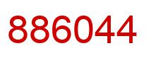Number 886044 red image