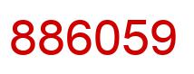 Number 886059 red image