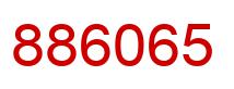 Number 886065 red image