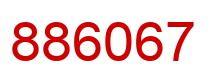 Number 886067 red image