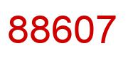 Number 88607 red image
