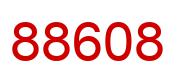 Number 88608 red image