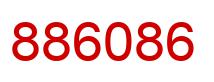 Number 886086 red image