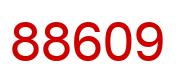 Number 88609 red image