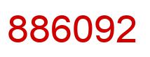 Number 886092 red image