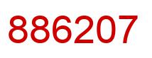 Number 886207 red image