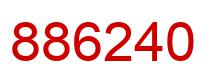 Number 886240 red image