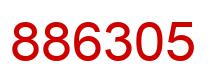 Number 886305 red image