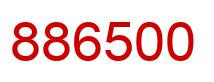 Number 886500 red image