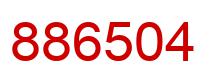 Number 886504 red image