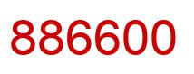 Number 886600 red image