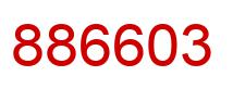 Number 886603 red image