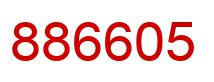 Number 886605 red image