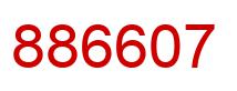 Number 886607 red image