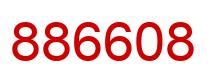 Number 886608 red image