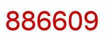 Number 886609 red image