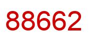 Number 88662 red image