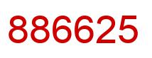 Number 886625 red image