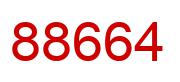 Number 88664 red image