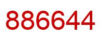 Number 886644 red image