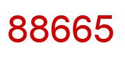 Number 88665 red image