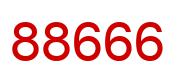 Number 88666 red image