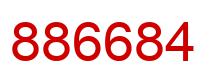 Number 886684 red image