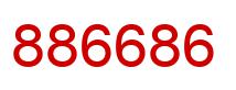 Number 886686 red image