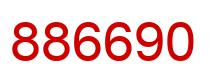 Number 886690 red image