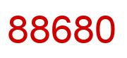 Number 88680 red image