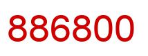 Number 886800 red image