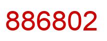Number 886802 red image