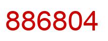 Number 886804 red image