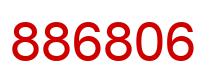 Number 886806 red image