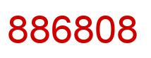 Number 886808 red image
