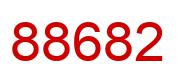 Number 88682 red image