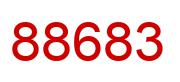 Number 88683 red image